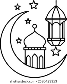 Ramadan vector art beautifully captures the essence of the holy month with elegant Islamic designs, crescent moons, lanterns, and calligraphy