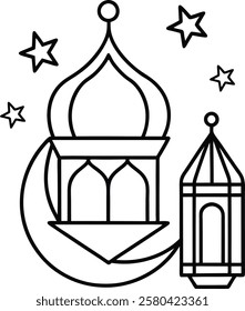 Ramadan vector art beautifully captures the essence of the holy month with elegant Islamic designs, crescent moons, lanterns, and calligraphy