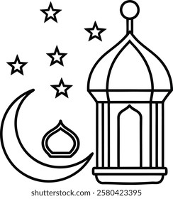 Ramadan vector art beautifully captures the essence of the holy month with elegant Islamic designs, crescent moons, lanterns, and calligraphy