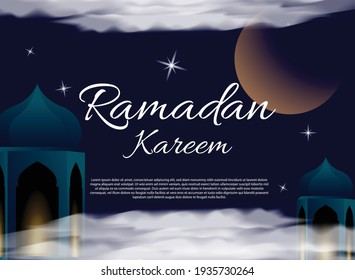 ramadan vector background with dummy text for banner flyer or sosial media post
