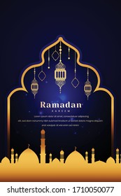 Ramadan vector greetings banner design 