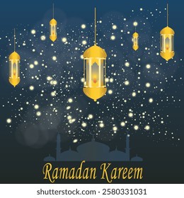 Ramadan vector icon. Suitable for use for greeting cards, banners, banners and backgrounds.