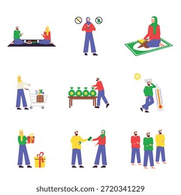 Conjunto de Ilustración vectorial de Ramadán 3
