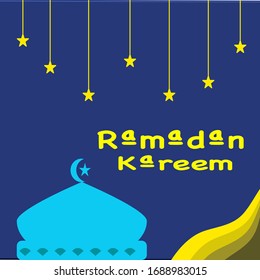Ramadan vector simple ilustration for greeting card and banner. Eps format