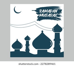 Ramadan vector social media post template