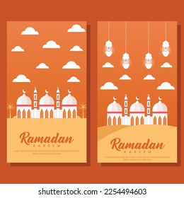 Vertikale Radan-Banner-Illustration in flachem Design