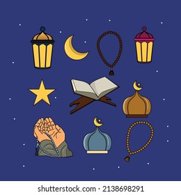 Ramadan Vibes In Cartoon Vector Drawing