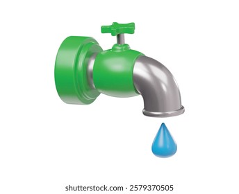  Ramadan water tap icon 3d render illustration