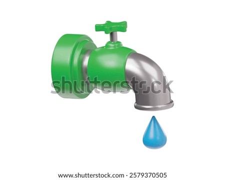  Ramadan water tap icon 3d render illustration