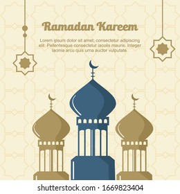 Ramadan wishing. Arabic shining lamps. Outline golden decor in Eastern style. Islamic background.Ramadan Kareem greeting card, advertising, discount, poster.