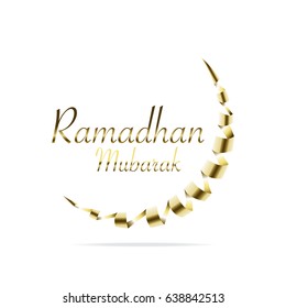 Ramadhan Art with gold effect, and a moon special for wishing ramadan