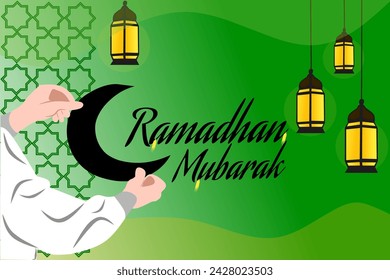Ramadhan background design for greetings  advertising background banner for ramadhan event 