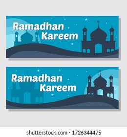 Ramadhan Banner template vector with two different style 