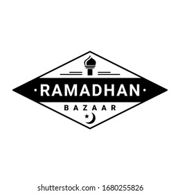 Ramadhan Bazaar Simple Minimalist Logo Vector