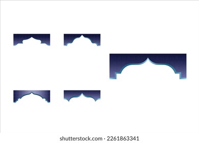 Ramadhan Blue Header Design Vector