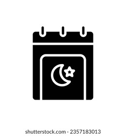 Ramadhan Calendar Filled Icon Vector Illustration