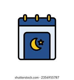 Ramadhan Calendar Icon Vektorgrafik
