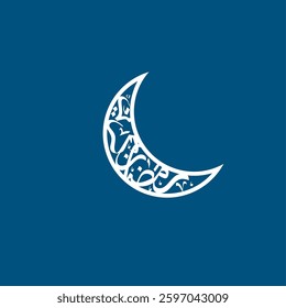 ramadhan calligraphy with moon shapes, perfect for ramadhan template, ramadhan poster, banner, social media post