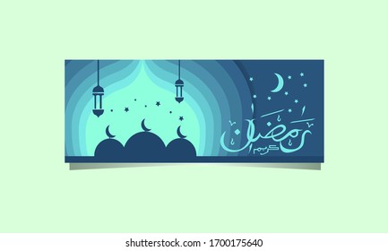Ramadhan calligraphy-themed background 