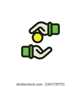 Ramadhan color fill Icon with Symbol art