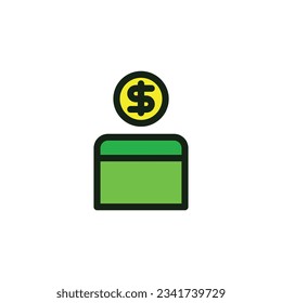 Ramadhan color fill Icon with Symbol art