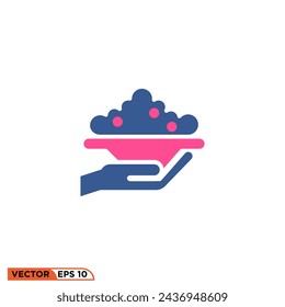 Icono plano de color de Ramadán diseño gráfico vectorial de plantilla, signo y símbolo 