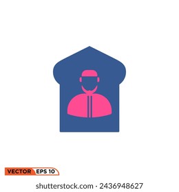 Ramadhan color flat icon design vector graphic of template, sign and symbol 