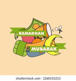 ramadhan element cute character design