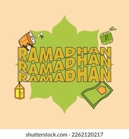  ramadhan element cute character design
