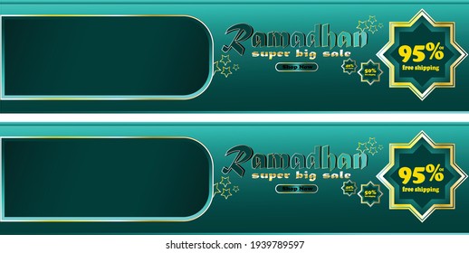 Ramadhan free banner design, eps format can be edited again according to each individual's requirements