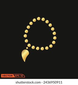 Ramadhan gold solid icon design vector graphic of template, sign and symbol