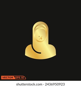 Ramadhan gold solid icon design vector graphic of template, sign and symbol