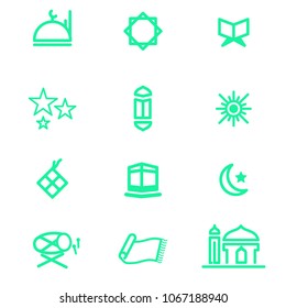 ramadhan icon with monoline concept