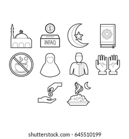 ramadhan icon set