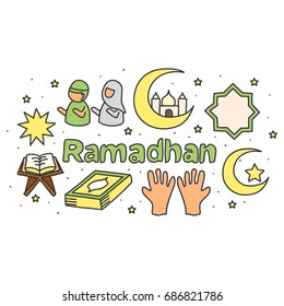 Ramadhan icon set
