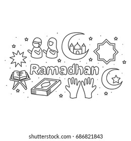 Ramadhan icon set