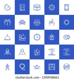 Ramadhan icon set, line style