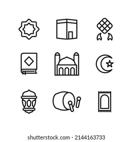 ramadhan Icon Set Simple Vector Design