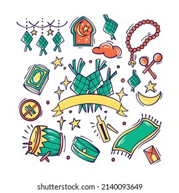 ramadhan icon set vector illustration