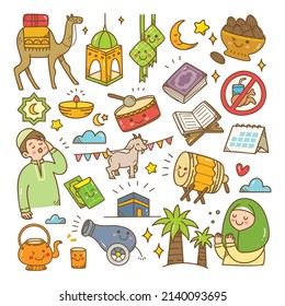ramadhan icon set vector illustration