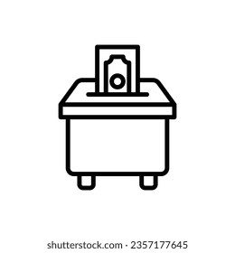 Ramadhan Infaq Outline Icon Vector Illustration