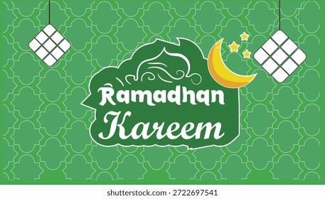 Tarjeta de felicitación de Ilustración vectorial Ramadhan Kareem 2026