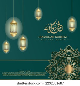ilustración de diseño de plantilla de vector 3d de ramadhan kareem