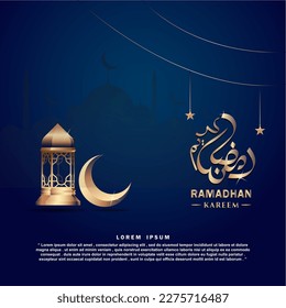 ramadhan kareem 3d vector template design illustration