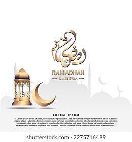 ramadhan kareem 3d vector template design illustration