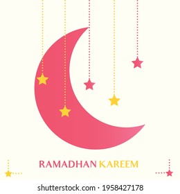 Ramadhan Kareem as Background. Ramadhan Card for a gift. Simple Ramadhan Card