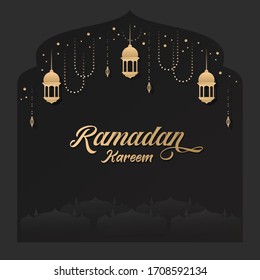 Ramadhan kareem background design templates