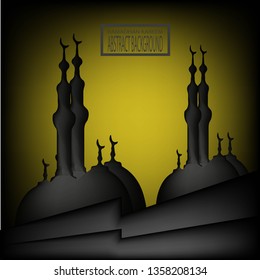 ramadhan kareem background template vector with simple modern design