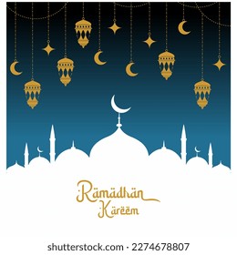 ramadhan kareem background vector illustration