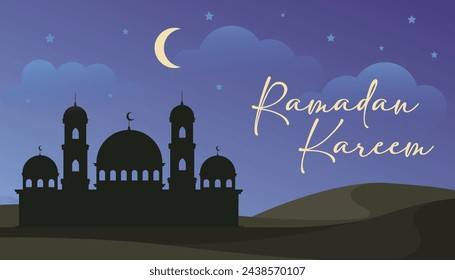 Ramadhan Kareem Konzept Banner Vektor-Illustration